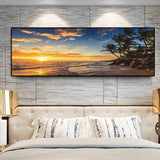 Instarry DIY 5D Diamond Painting Large Size Full Drill Beach and Sunset Rhinestones Cross Stitch Living Room Decorations for Wall Craft Kits 47.2x15.7 inch Instarry