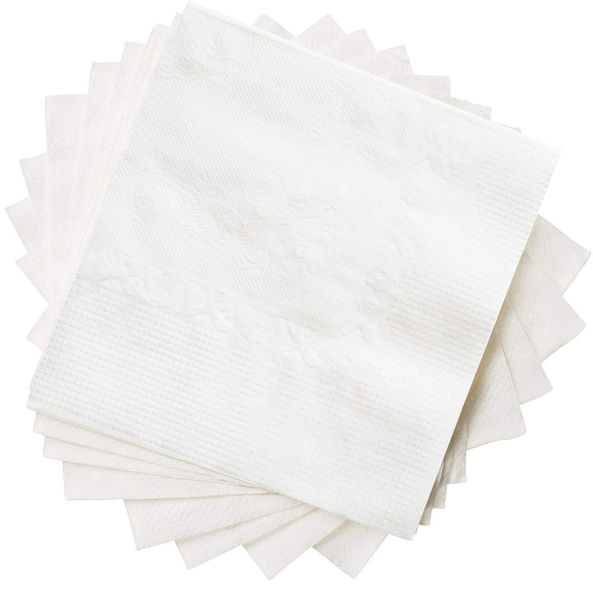 GUSTO [500 Count - 4.5 x 4.5 Folded] White Beverage Napkins - 1-Ply Bulk Cocktail Napkins, Restaurant Bar Paper Napkins and Party Napkins - 9x9 Unfolded (Formerly Comfy Package) GUSTO