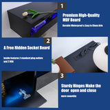 wuleen Floating LED TV Stand, 71'' Wall Mounted Entertainment Center with Storage and LED Light Socket Board, Modern High Gloss TV Stand Fits Up to 80 Inch TV, led Floating Shelf wuleen