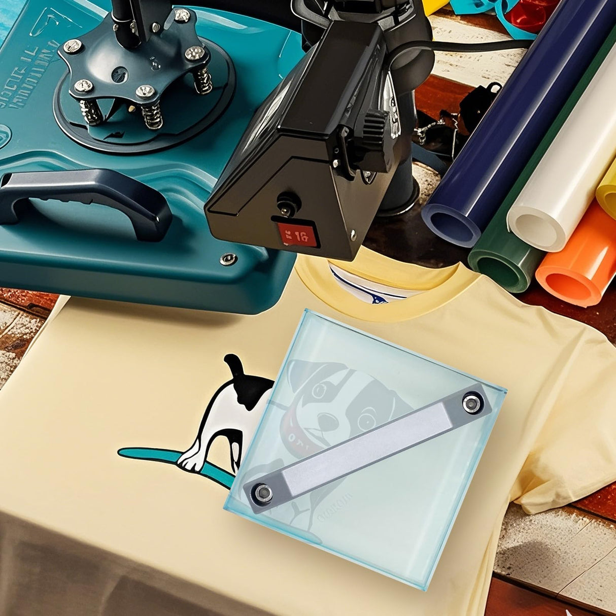 HTV Cooling Block for Vinyl with Handle, 4.7" x 4.7" Heat Absorbing Area, Designed to Provide Fast and Efficient Cooling for Sublimation HTV, DTF Film, Heat Transfer Vinyl and Heat Transfer Paper WoodArtSupply