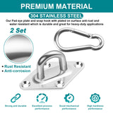 CZXNBI Heavy Duty Hammock Hanging kit - 1000 lb Capacity Swing Hooks, Ceiling Hooks for Wall/Ceiling Mount, Indoor & Outdoor - Stainless Steel (Medium) CZXNBI