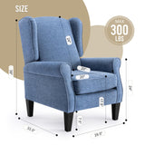 FLUSGO Modern Accent Chair, Chenille Fabric Armchair with High Resilience Sponge & Sturdy Legs, Comfy Single Sofa Chair for Bedroom, Living Room, Reading & Balcony FLUSGO