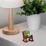 Refintural Miniature Frog Figurines - Funny Frog Sculpture for Shelf, Desk Decoration - Frog Desk Accessories - Perfect Cute Frog Gift for Frog Lovers（Rocking Chair） Refintural