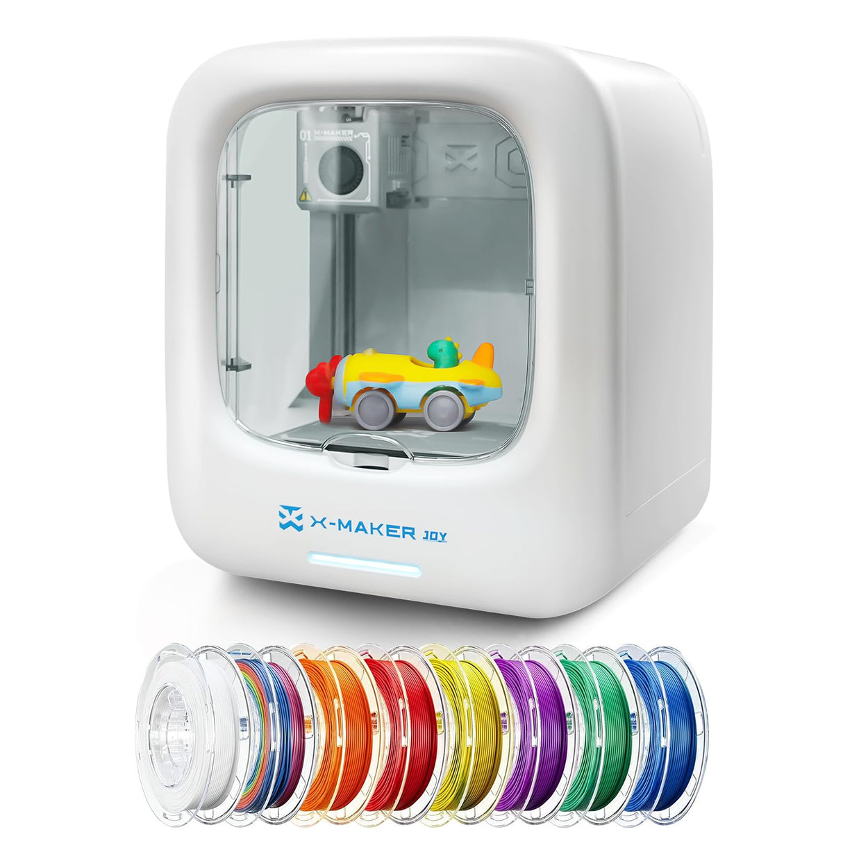 AOSEED 3D Printer, High Precision Beginner 3D Printer, Huge Tool Library and Customizer, Plug-and-Play 3D Printer with 8 PLA Filament Set, Wi-Fi & App Control, Create STEM, X-Maker Joy AOSEED