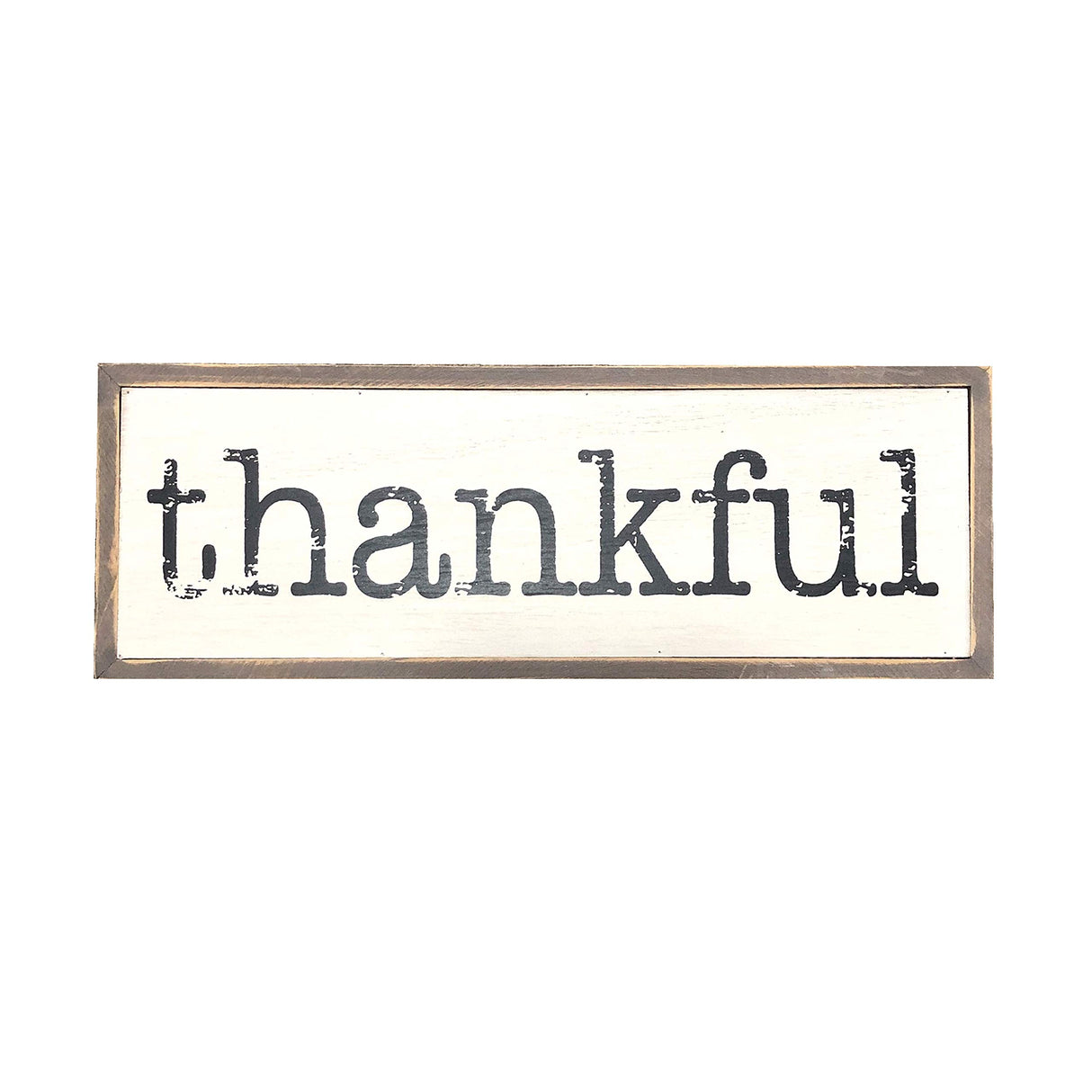 PARISLOFT Thankful Solid Pine Wood Block Signs for Home Decor, Farmhouse Style Wood Decor PARISLOFT
