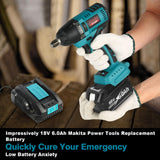 Aoasur 2 Packs 6.0Ah Powerful and Trusted Replacement for Makita 18V Battery, Compatible with Makita 18 Volt Battery BL1860, BL1850B, BL1850 Series Battery, Replacement Battery for Makita 18V Tools Aoasur