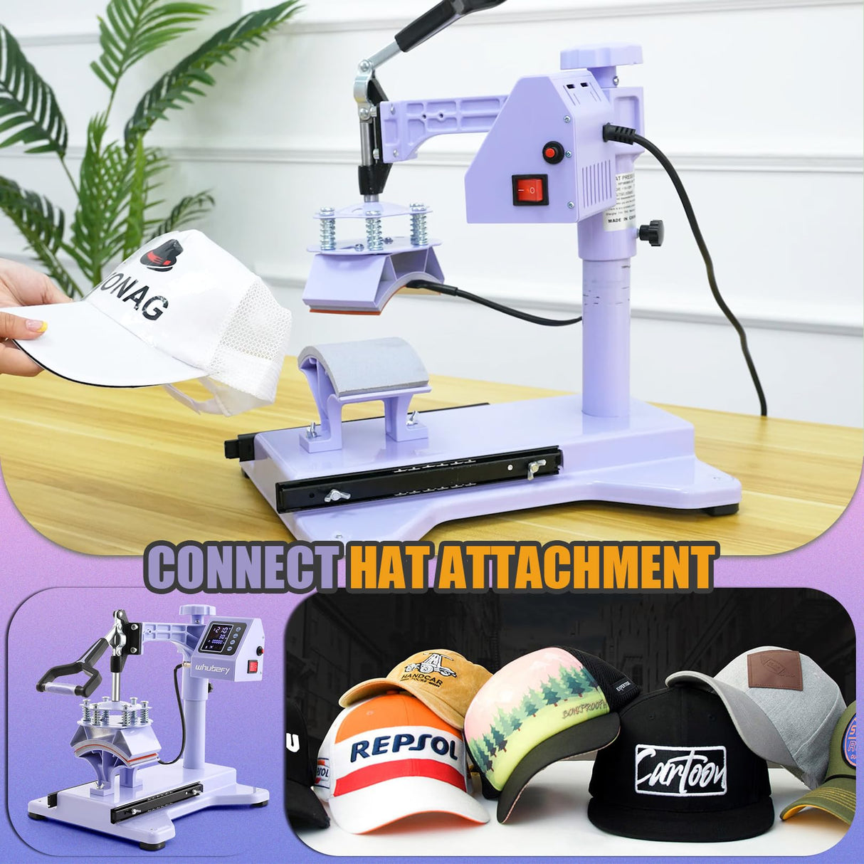 Whubefy Heat Press Machine for T Shirts 15x15 with 30OZ Tumbler Press 5 in 1 Slide Out & Swing Away Digital Heat Transfer with 3 Pre-Set Modes & Counting Function for Bulk Press Hat Cap Mug Plate Whubefy