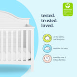 Carter's by DaVinci Nolan 4-in-1 Convertible Crib in White, Greenguard Gold Certified, 1 Count (Pack of 1) DaVinci