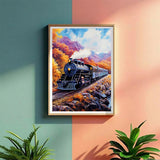 Amz Camel DIY 5D Diamond Art Kits (12 * 16 Inch),Mosaic Diamond Painting, Art for Train, Embroidery Full Drill for Landscape, Art Kits Rhinestone Craft for Home Wall Decor Amz Camel