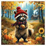 hill froeistung Raccoon Diamond Art Painting Kits for Adults,Rustic Cabin Diamond Art for Beginners, 5D DIY Full Drill Round Gem Art Craft Home Wall Decor Gift 12x12 inch hill froeistung