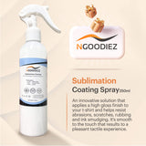 NGOODIEZ Sublimation Spray Bundle - 250 ml Sublimation Coating Spray for all Garments + High Gloss Finish Sublimation Coating for Mugs and Hard Surfaces 250 ml Super Adhesive Quick Dry Formula NGOODIEZ