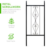 Best Choice Products 92in Steel Garden Arch Arbor Trellis for Outdoor, Yard, Garden, Climbing Plants w/Decorative Wire Lattice - Black Best Choice Products