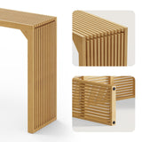 ROOMTEC Narrow Console Tables for Entryway, 46" Solid Wood Console Table Behind Couch, Farmhouse Entryway Table with Storage, Console Tables for Living Room, Hallway, Foyer (Nature, Console Table) ROOMTEC