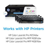 HP 202X Cyan, Magenta, Yellow High-yield Toner Cartridges (3-pack) | Works with HP Color LaserJet Pro M254, HP Color LaserJet Pro MFP M281 Series | CF500XM HP