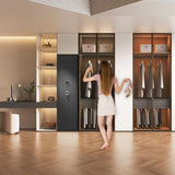 PRESTELION 10-15 Gun Safe,Quick Access Safes for Shotguns,Cabinets with Adjustable Rack,Long Gun Cabinets with Fingerprint/Digital Keypad/Removable Shelf for Rifles Safes PRESTELION