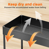 Simple Trending Under Sink Organizer 2 Pack, Sink Pull-Out Sliding Storage Cabinet, 2-Tier Under Shelf Organizer for Kitchen Bathroom, Black Simple Trending