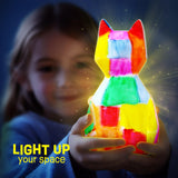 LAOESE Paint Your Own Cat Lamp Kit, Art Supplies Arts & Crafts Kit, Painting kit for Kids 6-12, Arts and Crafts for Kids Ages 8-12, Toys Girls Boy Birthday Gift Ages 3 4 5 6 7 8 9 10 11 12+ LAOESE