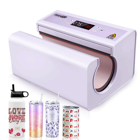 AKEYDIY Auto Tumbler Heat Press Machine, 30 OZ Tumbler Mug Heat Press Touch Screen, with Temp and Time Setting, Fast & Even Heating for 11-30oz Sublimation Tumblers, Mug, Cup (Purple Auto Mug Press) AKEYDIY