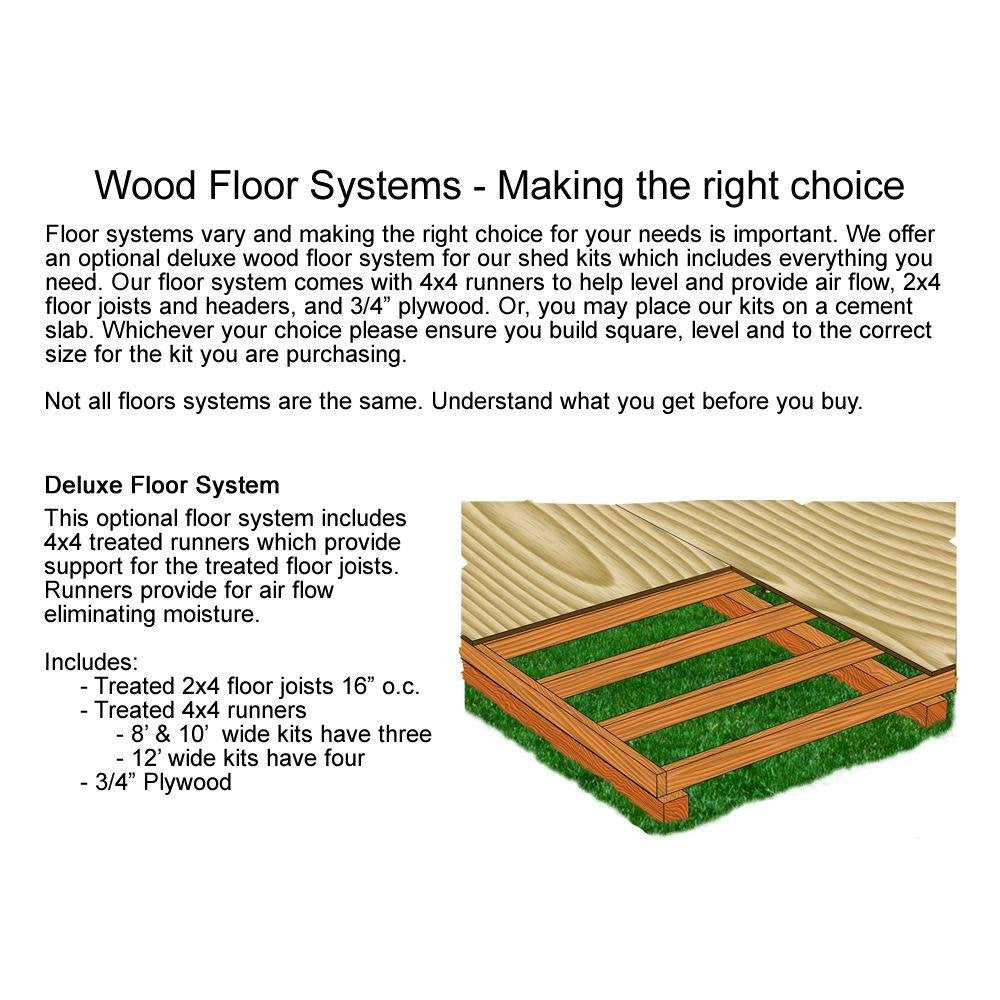 Belmont 12 ft. x 24 ft. Wood Storage Shed Kit with Floor including 4 x 4 Runners Best Barns Inc.