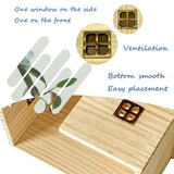 Wooden House With Windows for Small Animals - Climbing Play Hut for Hamster, Sugar Gliders, Gerbil, Rat Wood Hideout Hamiledyi