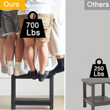 Shower Stool for Inside Shower Waterproof, Poly Lumber Shower Bench Seat for Shaving Legs, Plastic Chair Seat for Shower, Shower Foot Rest with Adjustable Feet, Non-Slip, Black KaimuBench