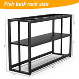 Akenow 55-75 Gallon Fish Tank Stand with Storage Shelf, 48.5 x14.9 x 29.2 Inch Aquarium Stand, Turtle Tank, Reptile Terrariums and Breeder Tank Stand,980LBS Capacity, Black Akenow