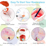 Paint by Numbers for Adults and Kids, Pink Wall Art Religious Christian Painting by Number Kits On Canvas, Jesus Number Artist Paint by Number Kit Funny DIY, Home Wall Decor, Gifts 10X13.78in BAWKENTON