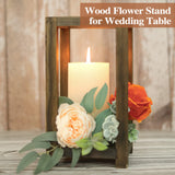 Wedding Lantern Centerpiece, Set of 2 Rustic Wedding Table Decoration, Farmhouse Decor, Wooden Candle Holder, Country Barn Wedding Gift （No assembly required） SUJUN