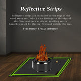 SoloWilder Wood Stove Mat 32" x 20" Fire Pit Grill Mat for Tent Stove Deck Patio Grass Lawn Campsite Insulation Protection SoloWilder