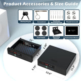 Z ZLJUAN Sliding Away Pistol Handgun Safe for Two Pistols,Quick Access Gun Safe with LCD Display of Time,Low Battery Warning,Unlock State,Drawer Safe for Nightstand Bedside Home Z ZLJUAN