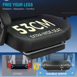 GTPLAYER Gaming Chair Fabric with Pocket Spring Cushion, Big and Tall Gaming Chair 350LBS High Back Computer Chair with Footrest for Adults Lumbar Support Swivel Game Chair for Office Gaming Black GTPLAYER