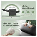 Power Recliner Chairs for Adults, Small Recliners for Small Spaces w/Remote & Side Pockets, USB Port, Adjustable Recliner Chair Electric for Living Room & Bedroom, Home Theater, Rv (Black - Leather) Nahenduo