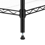 Finnhomy 8-Tier Wire Shelving Unit Adjustable Steel Wire Rack Shelving 8 Shelves Steel Storage Rack or Two 4-Tier Shelving Units with PE mat, Leveling Feet and Safety Device, NSF Certified, Black Finnhomy