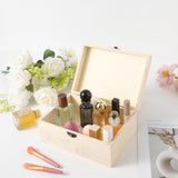 Xhqsulsclac 2 Pack Large Unfinished Wooden Box with Locking Clasp - 9.2x6.9x4.5 in-8.2X5.8X3.5in Natural Super Thick Poplar Box DIY Keepsake Wooden Box Xhqsulsclac