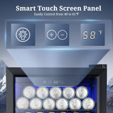 Antarctic Star Beverage Refrigerator Cooler 68 Can, Mini Fridge with Glass Door for Beer Drinks Wine,Freestanding Small Fridge with Electronic Temperature Control for Home and Bar,1.7 cu.ft Antarctic Star