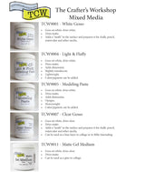 The Crafters Workshop Modeling Paste Medium, Surface Prep and Dimension Additive, Texture for Canvas, Paper, Wood or Paints, Provides Depth for Acrylic or Oils, Modeling Paste, 8-oz, Light/Fluffy The Crafter's Workshop
