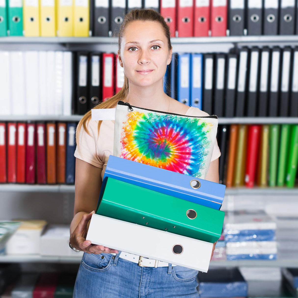 12 Pack Blank Canvas Makeup Bags Bulk DIY Craft Zipper Pencil Pouch Bag Multipurpose Cosmetic Toiletry Pouch Organizer Case for Travel Storage Sublimation, 7.5 x 5.1 x 1.8 Inch Saintrygo