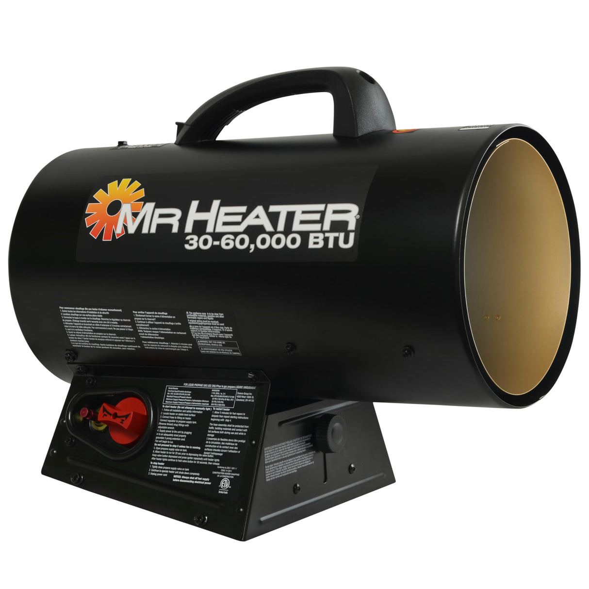 Mr. Heater MH60QFAV 60,000 BTU Portable Propane Forced Air Heater, 19.75 x 11.50 inches, black Mr. Heater