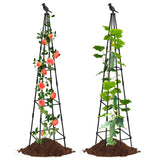 MQHUAYU 2 Pack Garden Obelisk Trellis for Climbing Plants Outdoors, 65 Inch Rustproof Plant Stand Climbing Support with Adjustable Heights for Indoor Potted Plants, Vines, Flowers Stands, Vegetables MQHUAYU