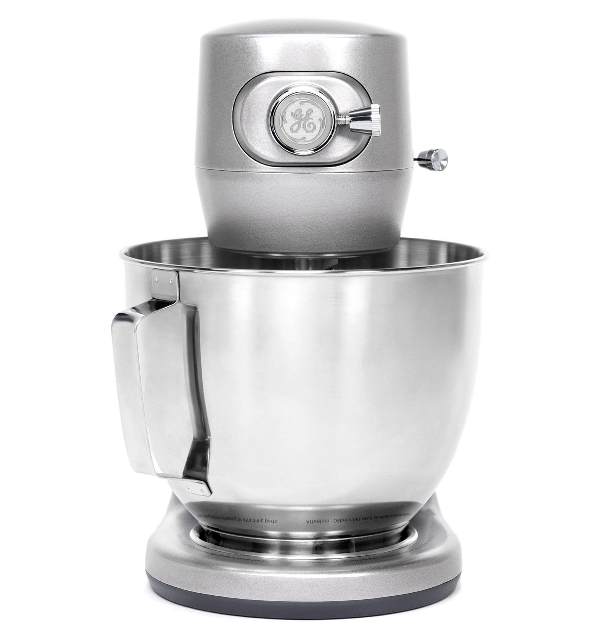 GE Tilt-Head Electric Stand Mixer | 7-Speed, 350-Watt Motor | Includes 5.3-Quart Bowl, Flat Beater, Dough Hook, Wire Whisk & Pouring Shield | Countertop Kitchen Essentials | Granite Gray GE