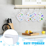 Newtay 36 Pcs Christmas Pot Holders Craft Project Set Including 12 White Pot Holders and Oven Mitts with 24 Makers for Kitchen Heat Resistant Cooking and Baking DIY Activities Newtay