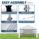 COVERONICS Outdoor Canopy Party Tent, 20'X30' Patio Party Tent with Rollable Sides and 4 Sandbags, Heavy Duty Steel Frame Carport Gazebo Event Tent Perfect for Wedding, Birthday Party, Outdoor Event COVERONICS