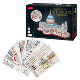 CubicFun 3D Puzzle - Large Saint Paul's Cathedral 3D Puzzles for Adults - Half-Opening Architecture, Enjoy Interior Views - Anniversary/Wedding/Souvenir/Birthday/Christmas/Teacher Gifts - 643 Pieces CubicFun