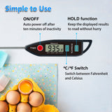 BOMATA Waterproof IPX7 Thermometer for Water, Liquid, Candle and Cooking. Instant Read Food Thermometer with Long Probe for Cooking, Meat, BBQ! T101 (Black Color)… BOMATA