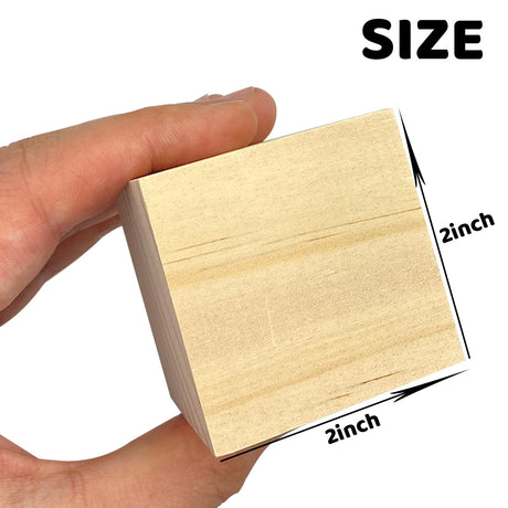 MUXGOA Wood Blocks for Crafts,2 Inch Unfinished Wooden Cubes Natural Wood Blocks for Crafts Making & DIY Projects & Decor(Pack of 9) MUXGOA