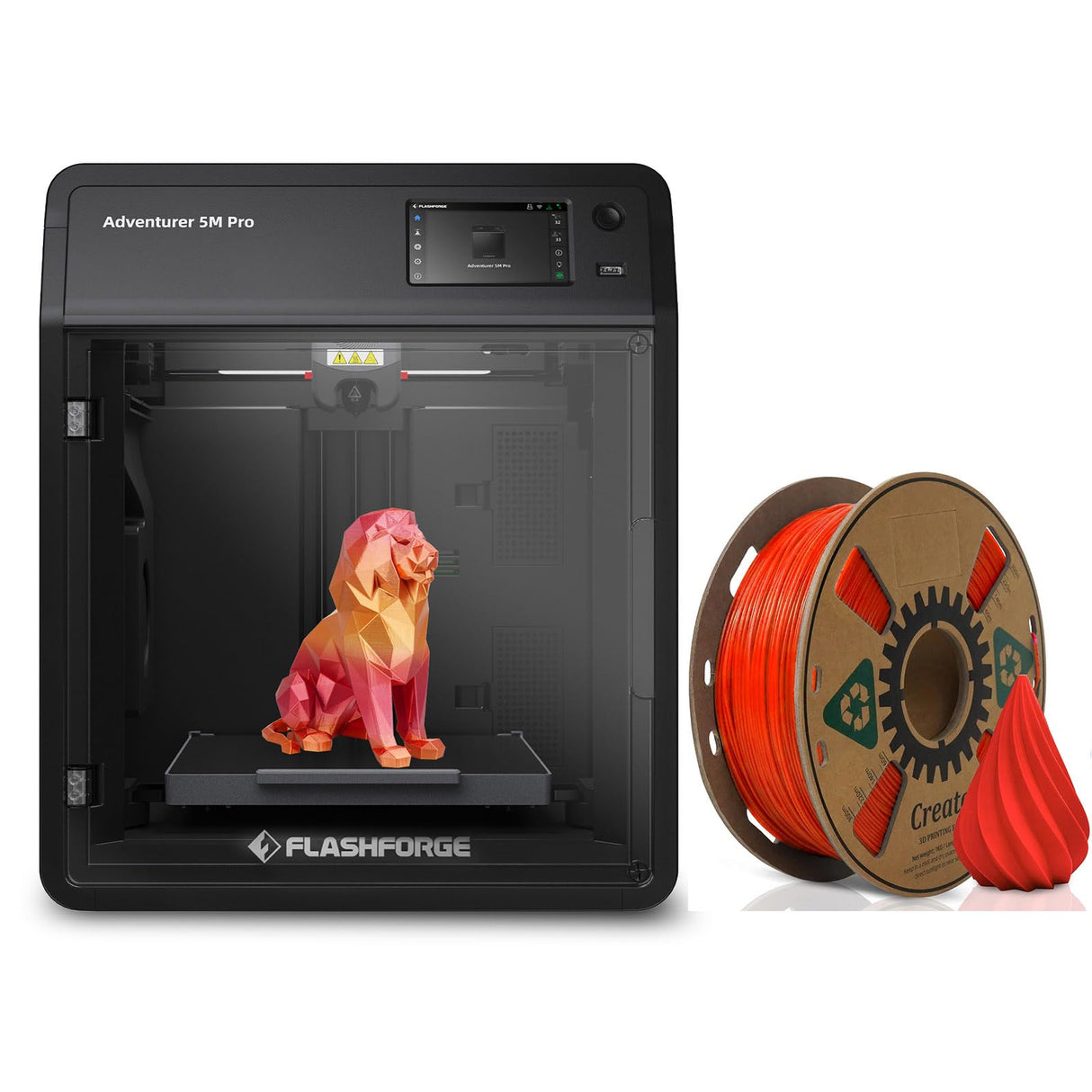 Flashforge Adventurer 5M Pro 3D Printer with Extra 1KG HS PLA Orange Filament FLASHFORGE