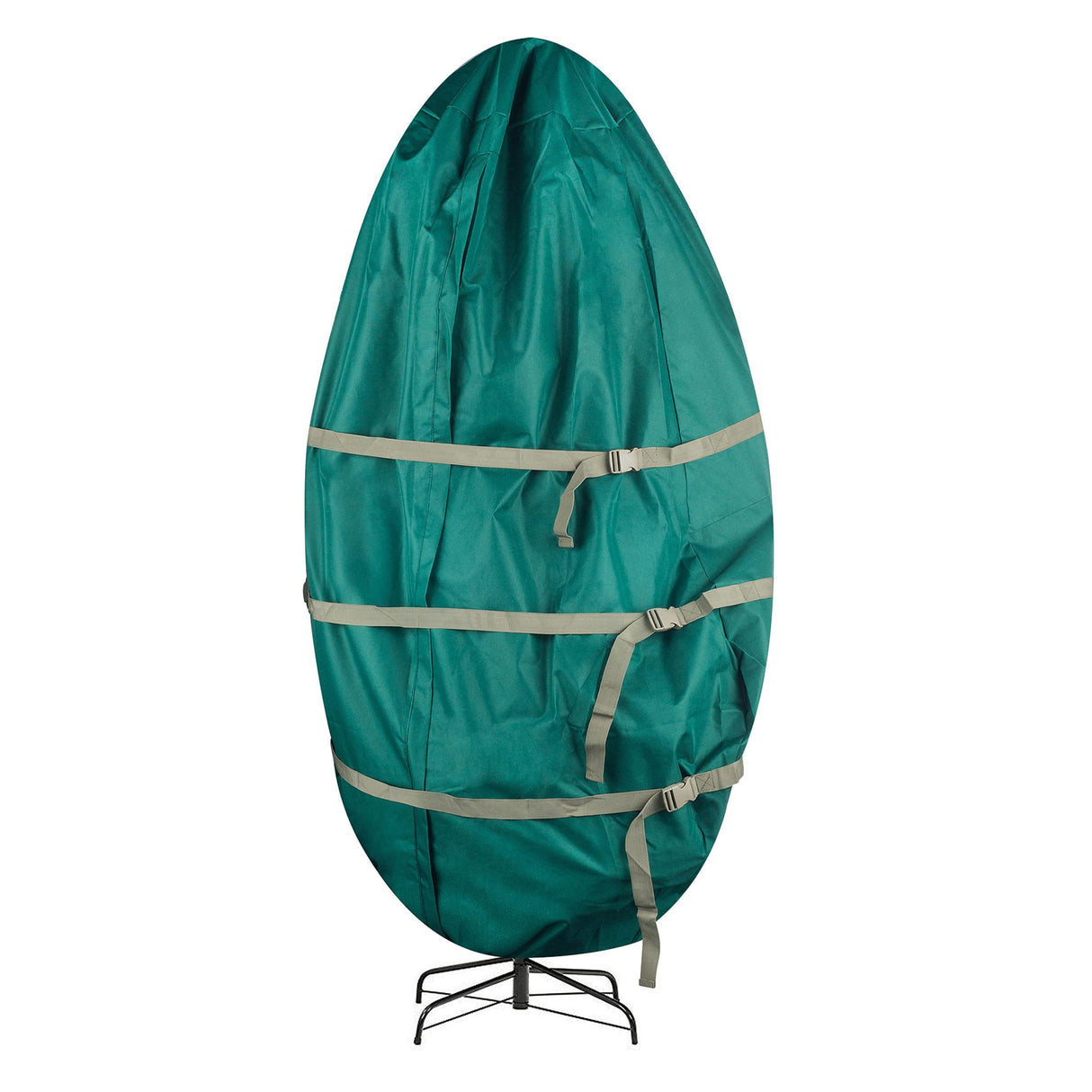 Upright Christmas Tree Storage Bag - Canvas Cover for 7.5-Foot Artificial Trees, Inflatables, and Christmas Decorations by Tiny Tim Totes (Green) TINY TIM TOTES