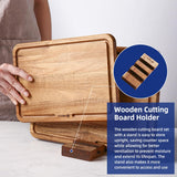 YUSOTAN Wood Cutting Board Set of 3 for Kitchen, Acacia Wooden Cutting Boards, Thick Chopping Board with Deep uice Groove Butcher Block, Wooden Trays for Meat, Fruit and Cheese YUSOTAN