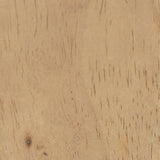 HomePop Storage Ottoman with Wood Grain Top - Light Gray Textured Woven HomePop