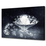Biuteawal Diamond Wall Art Black White Canvas Print Shining Diamonds Painting Fashion Picture Modern Artwork Home Decor for Living Room Bedroom Bathroom Framed Ready to Hang Biuteawal